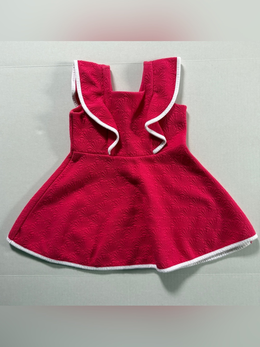 Hot Pink Jacquard Embroidered Quilted Dress, Janie & Jack, 2T